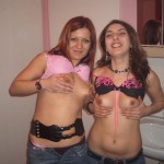 Two Girlfriends showing Tits, Pussies, and Asses