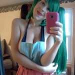 Nice Tits, Shaved Pussy, Green Hair